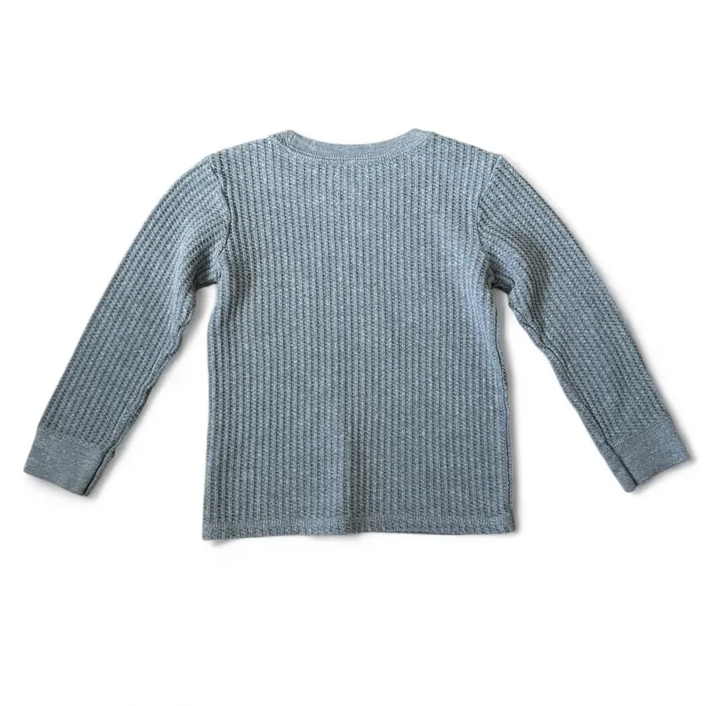 Boys 4T Long Sleeve Thermal Shirts Lot of 2 Gray & Striped